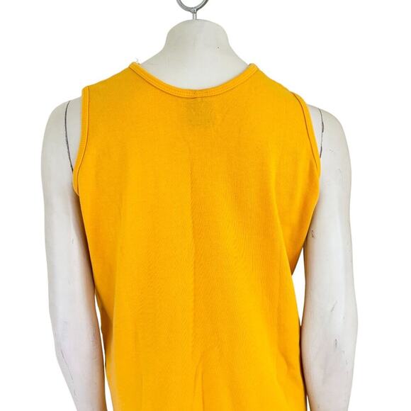 VTG CONTINENTAL IMPORTS Nassau Bahamas Embroidered Tank Dress in Yellow SZ M - Picture 6 of 11